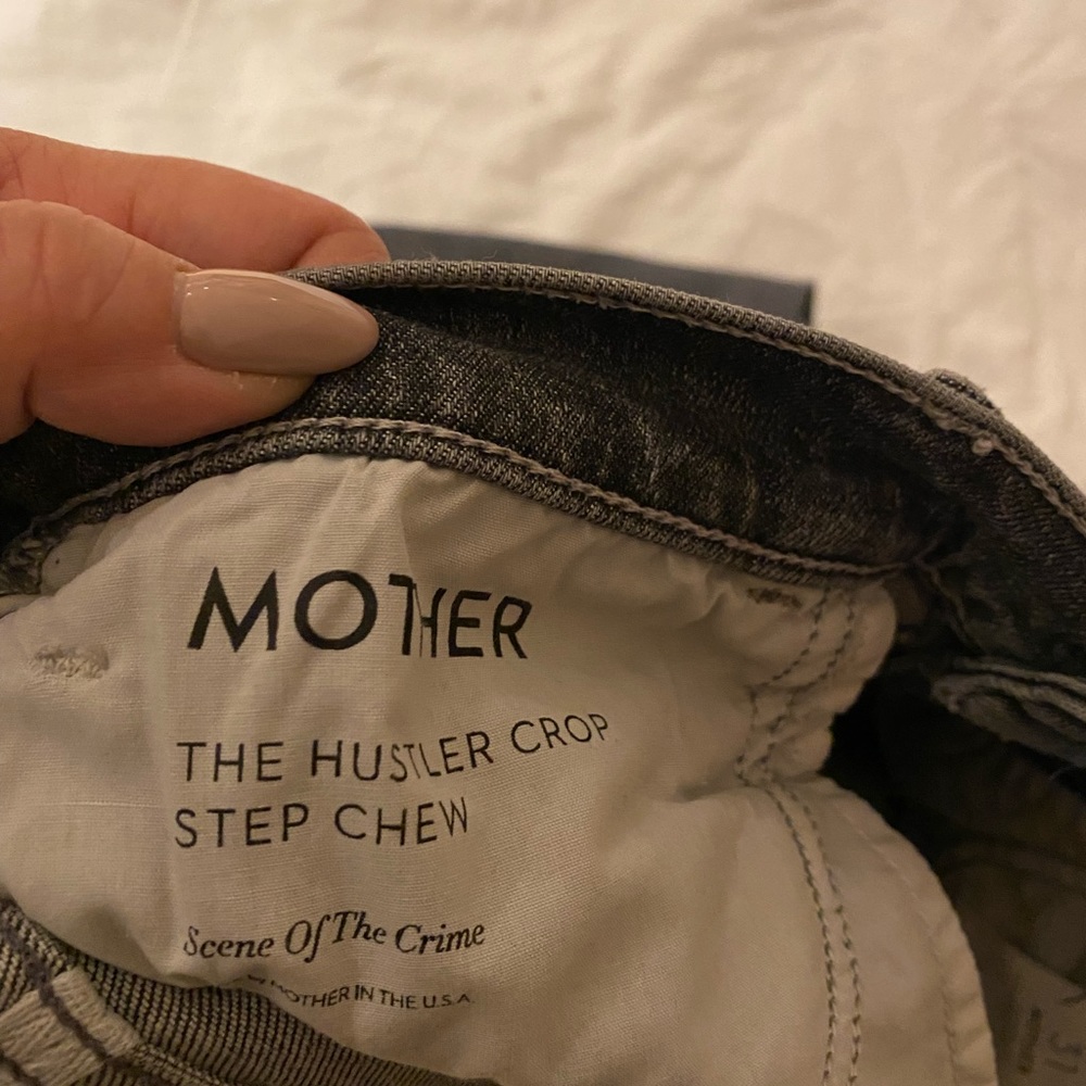 Mother cropped jeans.